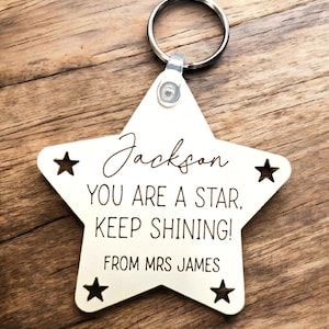 Personalised teacher student gift, gift for students, end of term, gift for students, personalised gifts, school leavers, leavers keyrings