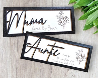 Personalised plaque, loved by plaque, gift for mum, gift for auntie, gift for mam, Personalised gifts, family gifts
