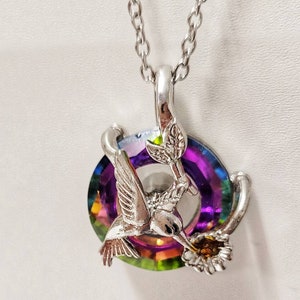 Hummingbird Urn Necklace: Stainless Steel Keepsake Pendant