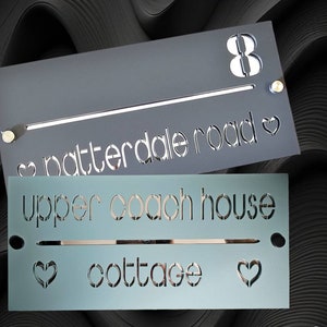 Personalized Acrylic House Number Sign: Modern Door Plaque