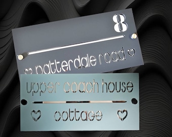 Personalized Acrylic House Number Sign: Modern Door Plaque
