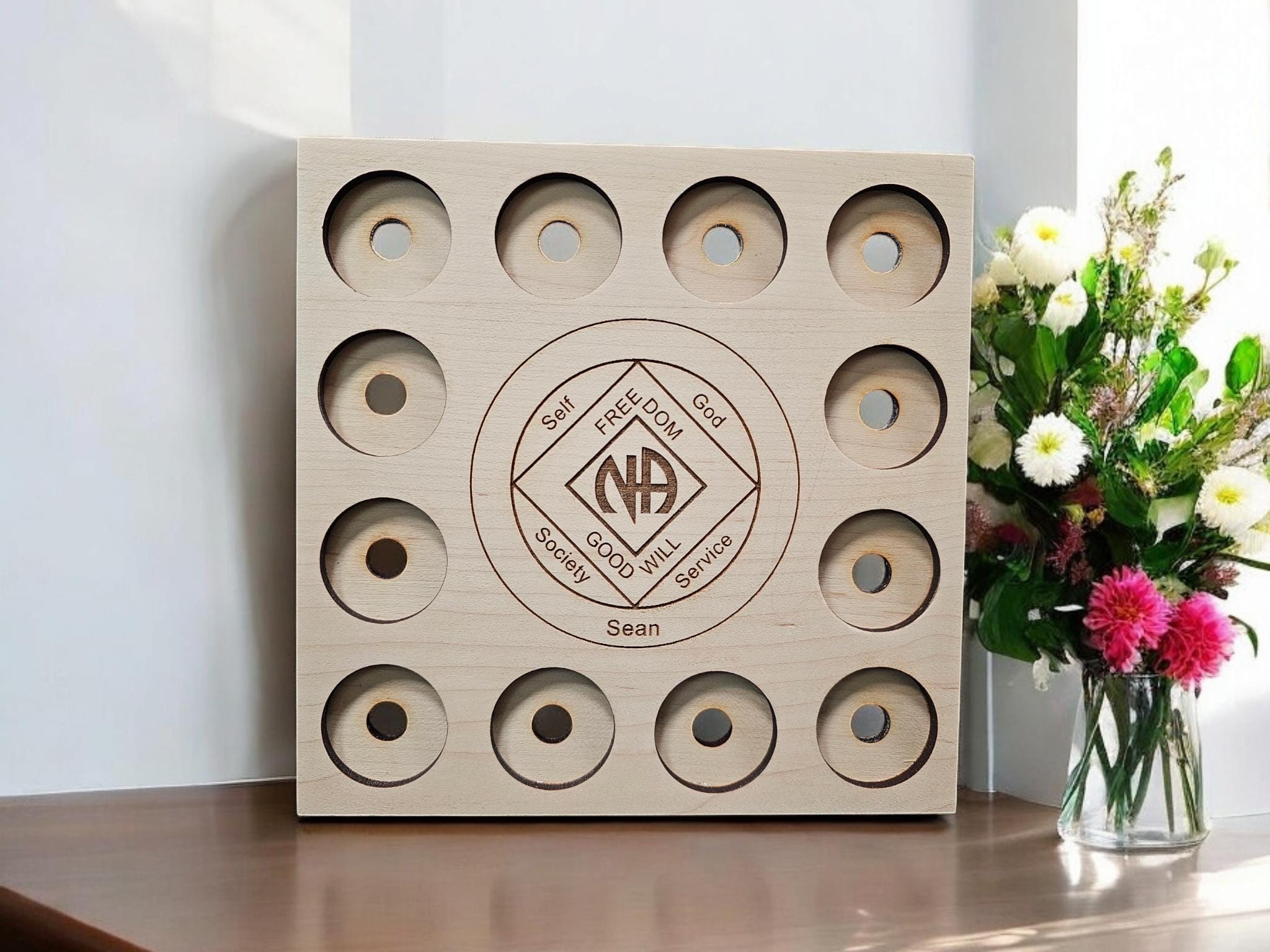Personalised NA Medallion Holder, Personalized Narcotics Anonymous ...
