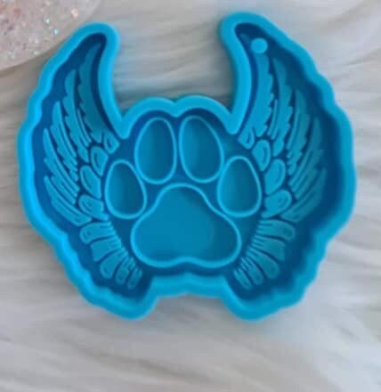 cat paw print with angel wings cat paw print with angel wings