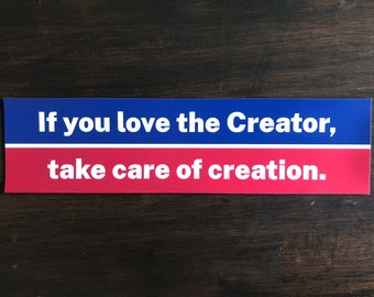 Bumper Sticker Magnet for Christian Environmentalists