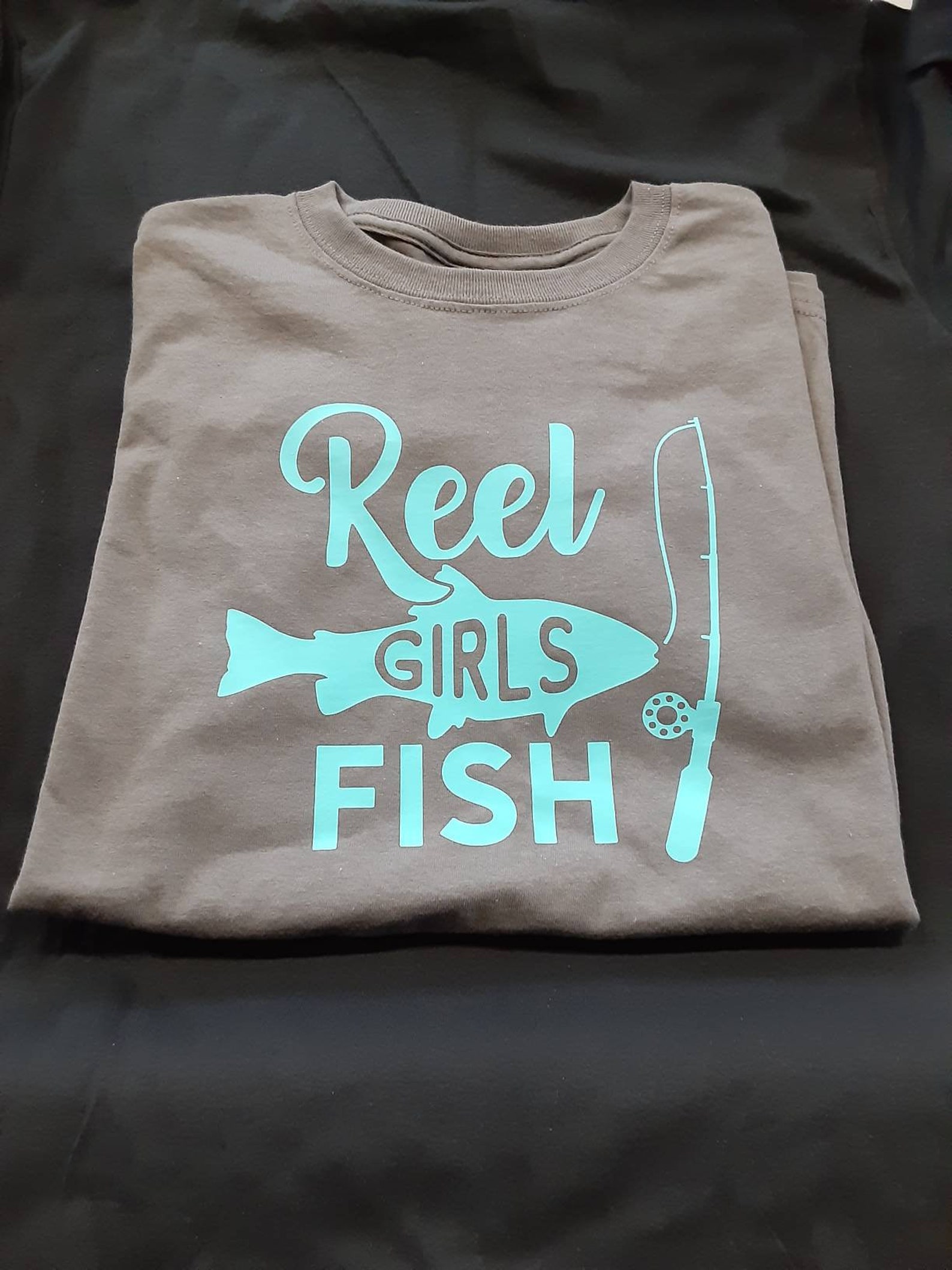 Kids reel girls fish tshirt tees for girls fishing tshirts Etsy