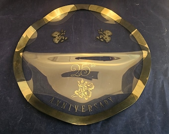 Crystal Glo Styled by Heavenridge Platinum 25th Anniversary Platters, Tray & Coaster Set