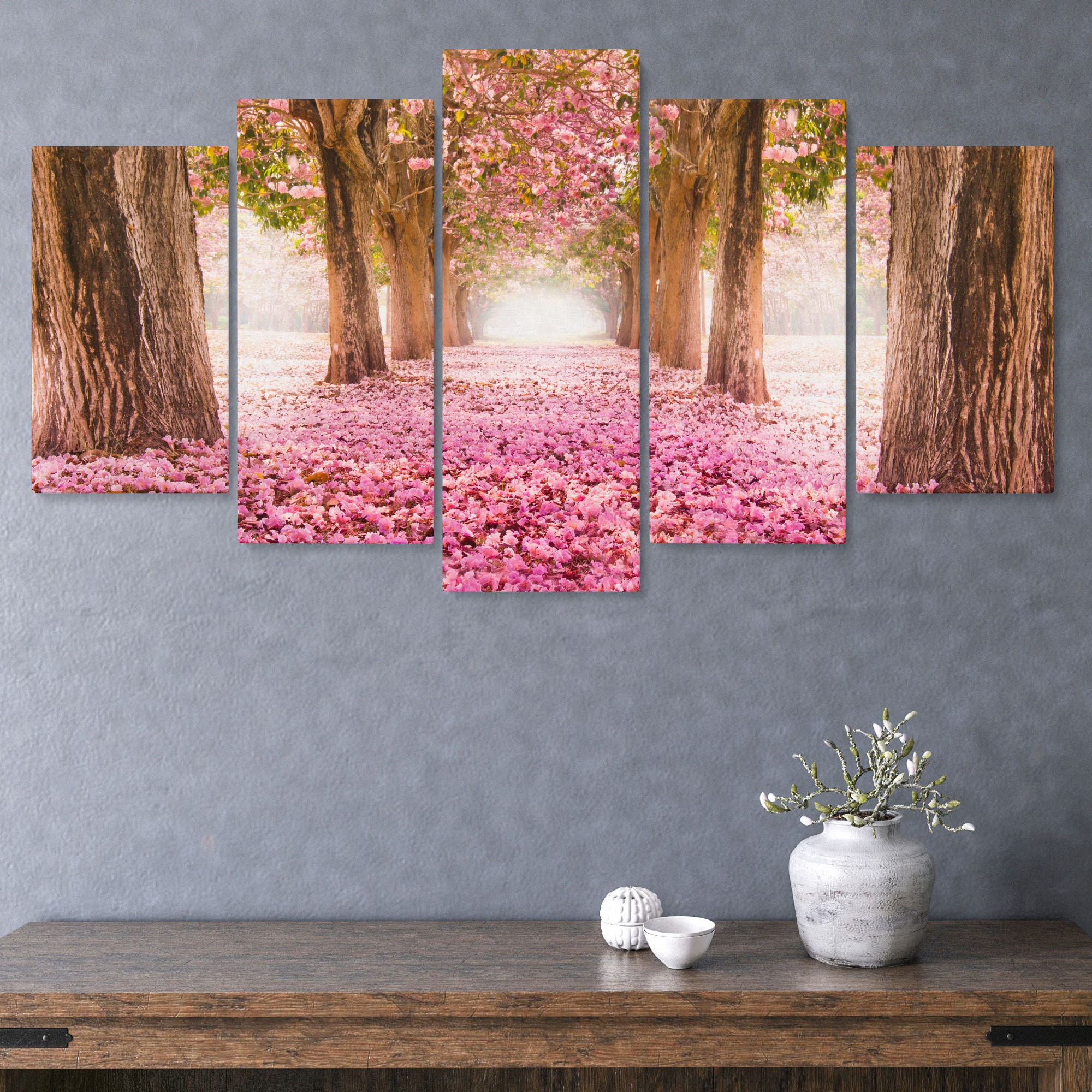 Cherry Tree Blossoms Cherry Blossom Wall Art Spring Forest - Etsy UK