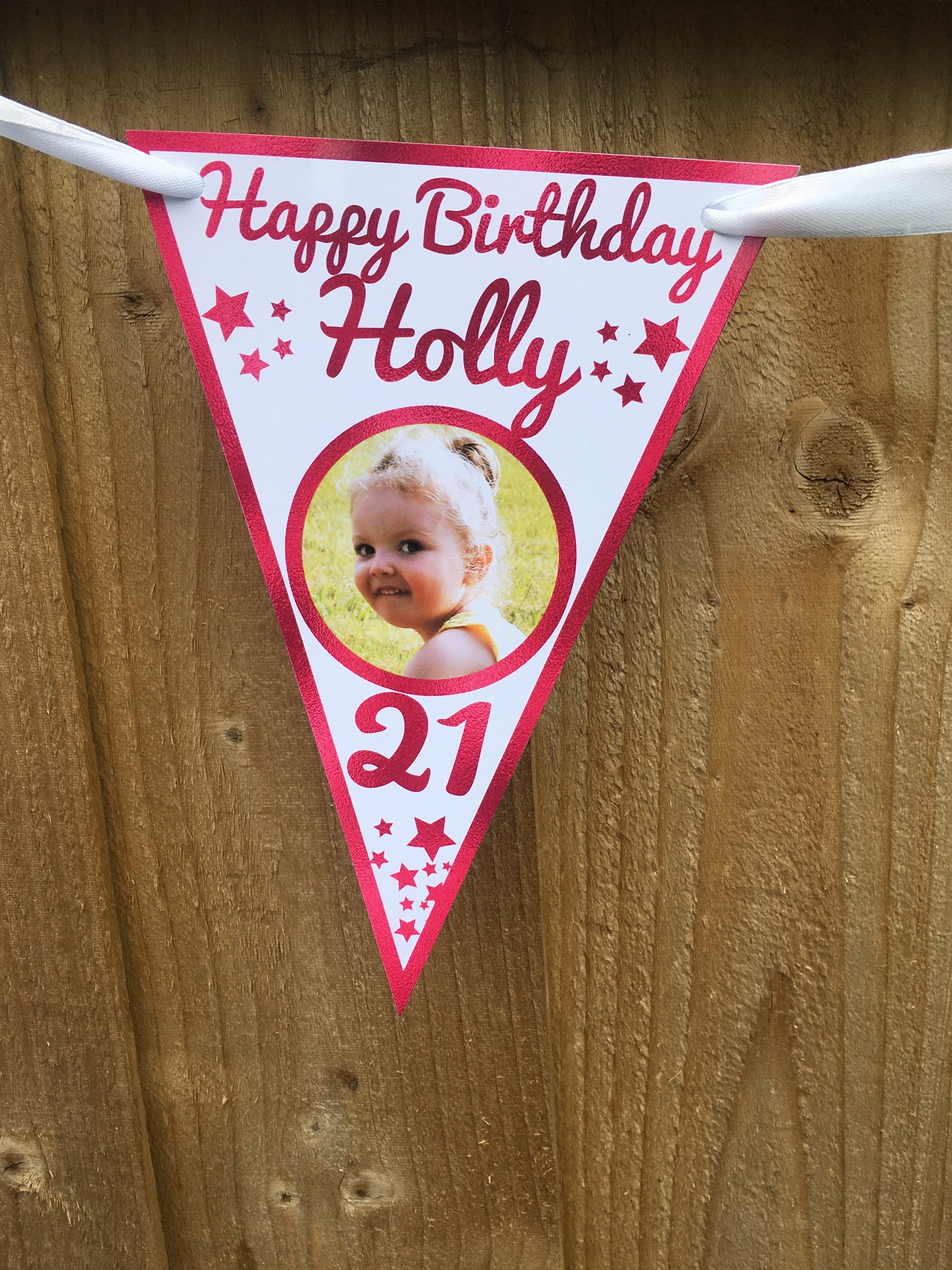 2 Striscioni Personalizzati Per Compleanno Con Foto, Tema Champagne E Stelle, Disponibili In Varie Misure Per Interni Ed Esterni, Per 18° 21° 30° 40° 50° 60° 70° Anni - 4