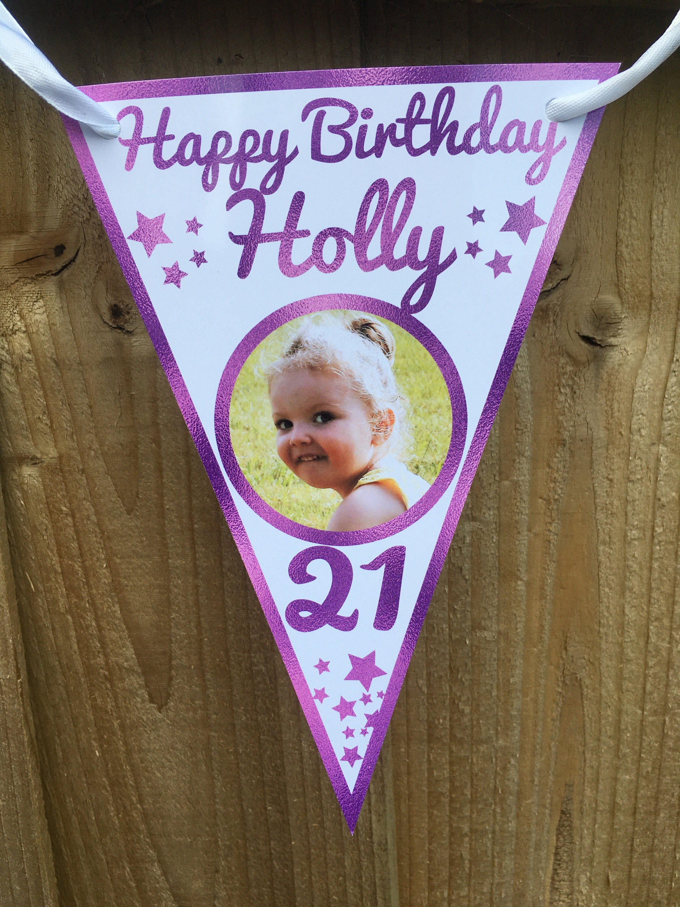 2 Striscioni Personalizzati Per Compleanno Con Foto, Tema Champagne E Stelle, Disponibili In Varie Misure Per Interni Ed Esterni, Per 18° 21° 30° 40° 50° 60° 70° Anni - 5