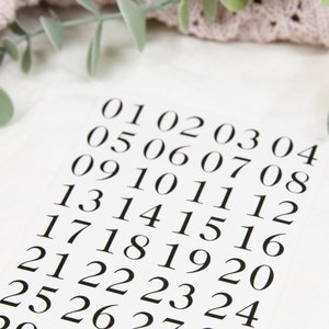 Serif Numbers - Planner stickers, minimalistic number stickers, serif stickers, number stickers, planner journaling stickers, minimalistic
