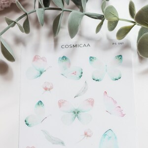 Pastel Butterflies Stickers - Planner stickers, watercolor butterflies stickers, watercolor stickers, butterflies, pastel butterfly stickers