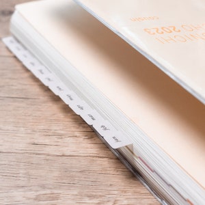 Mini Vellum Tabs - Functional planner tabs, Hobonichi tabs, monthly tabs, vellum tabs, index tabs, monthly index tabs