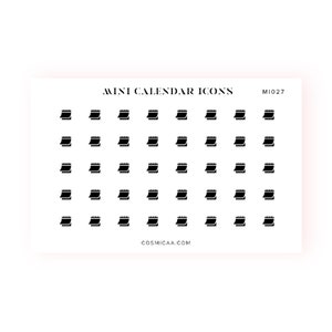 Mini Kalender Icons - Planer Sticker, Mini Icons, Mini Sticker, minimalistische Planer Sticker, Mini Sticker für das Hobonichi Grid