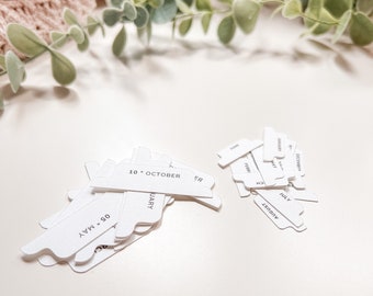 Linen Planner Tabs: Minimalist Index Tabs, Custom Options