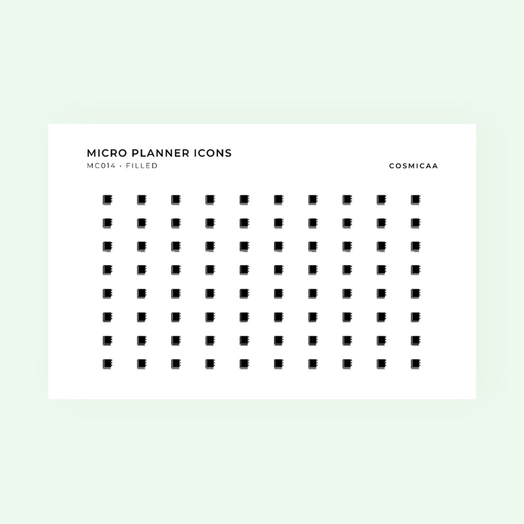 Micro Planner Icons: Minimalist Stickers for Hobonichi - Etsy