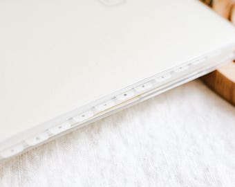 Nummerierte Nano Vellum Planer Tabs | Minimale monatliche Tabs für Planer
