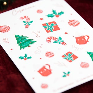 Christmas planner stickers – Functional planner stickers, planner stickers, bullet journal stickers, holiday stickers, doodle stickers