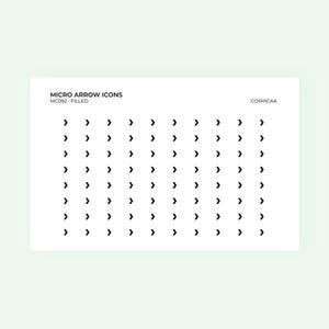 Micro Arrow Planner Stickers: Functional Hobonichi Stickers