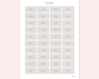 Study Planner Stickers – Functional Labels for Students
