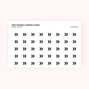 Mini Double Arrow Planner Stickers: Functional Icons