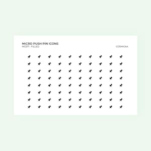 Push Pin - Mikro Icons, Planer Aufkleber, Mikro Aufkleber, minimalistische Planer Aufkleber, funktionale Aufkleber für Hobonichi, organisiert