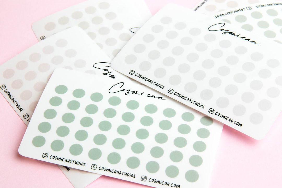 Mini Dots Planner Stickers: Transparent Journal Stickers - Etsy