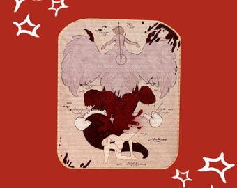 falin hydra! wooden keychain (~not to be restocked~)