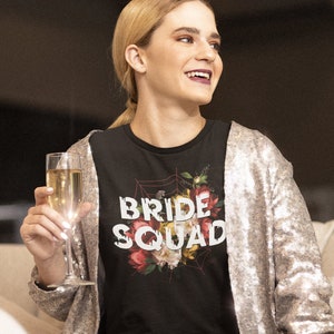 Gothic Bride Squad Shirt, Gothic Bachelorette Shirt, Alternative Bridesmaid Gift, Punk Bride Squad Tee, Gothic Bridal Party Shirt