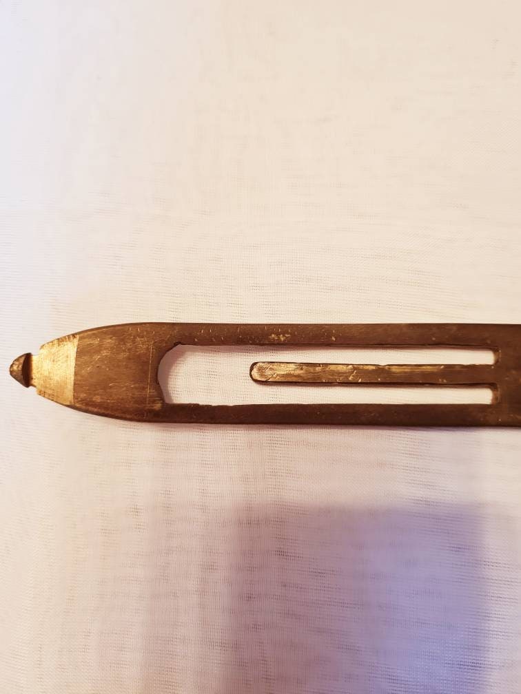 Antique handmade solid brass Fisherman's Netting Needle. Etsy