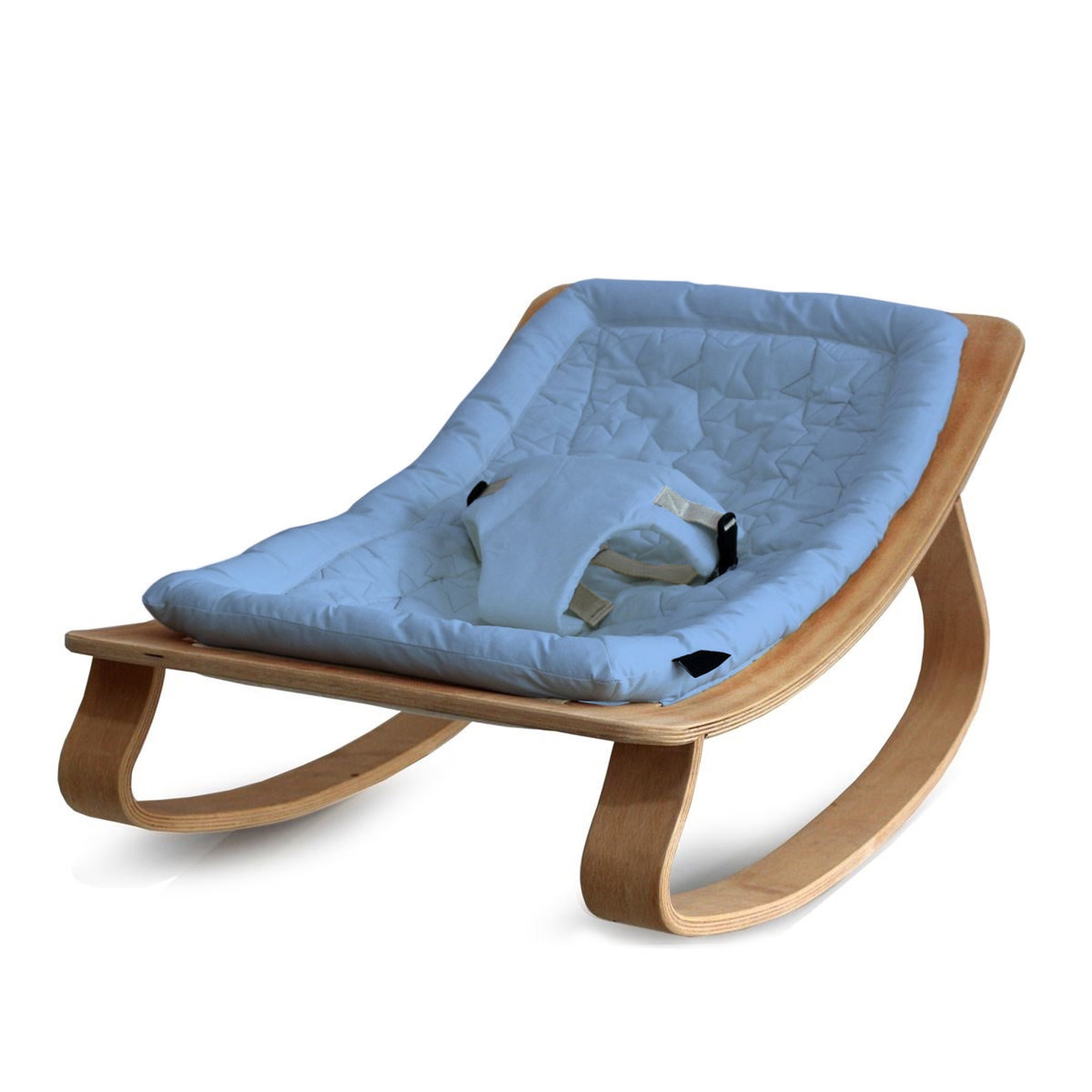 Natural Wood Baby Rocker Rocking Chair Bouncer Swing Chair Etsy