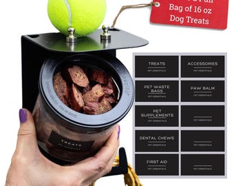 Dog Leash & Treat Organizer: USA Made Pet Training Reward Hub, Personalizable Labels Included