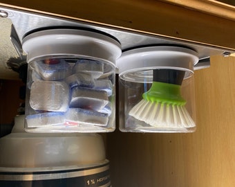 Under Sink Caddy Organizer: Magnetic Kitchen Storage, Space Saving Decor