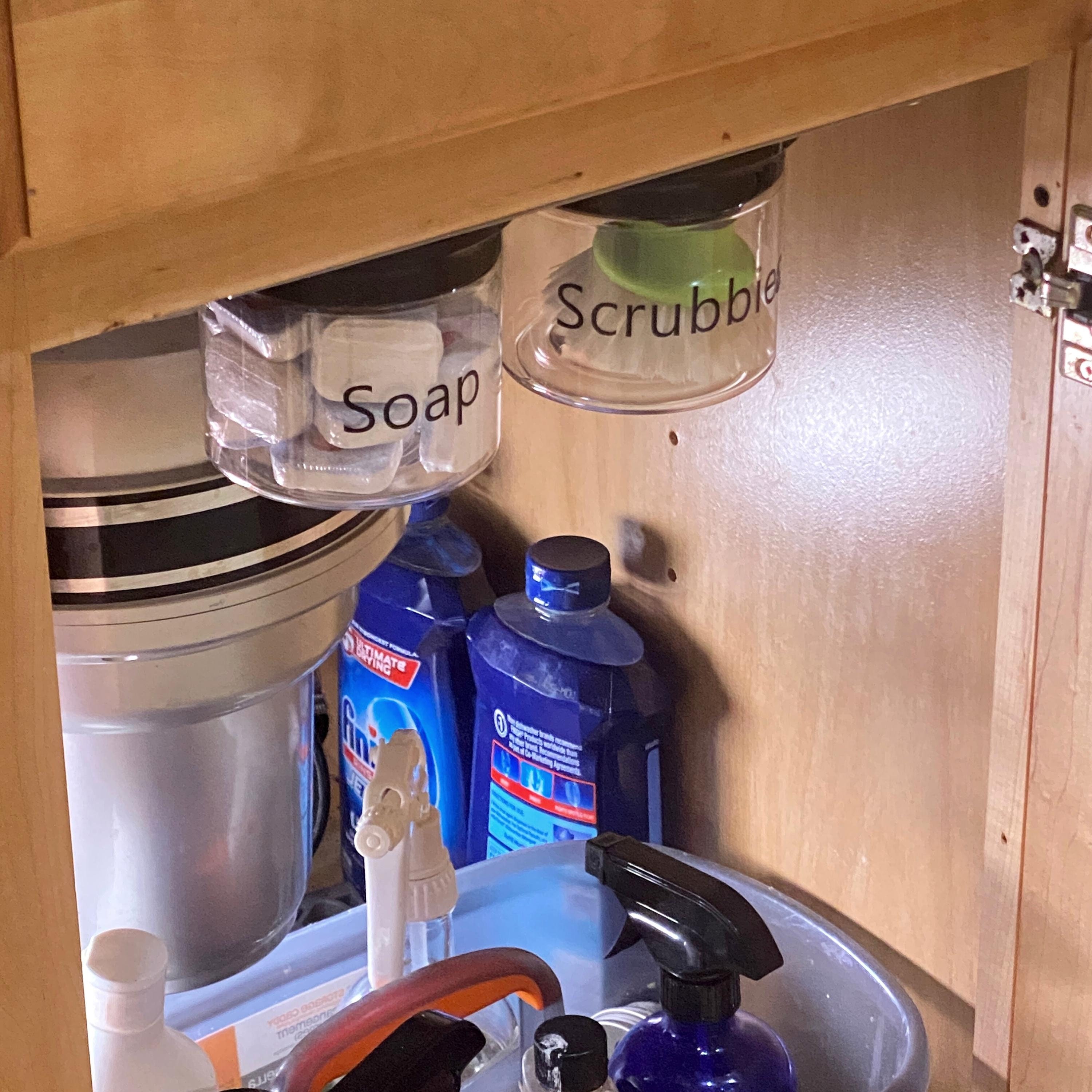 Create More Storage Space Under Sink Storage, Kitchen Organizer, Space  Saver, Perfect for Dish Washer Pods, Scrubbies, and Dish Soap Bars 