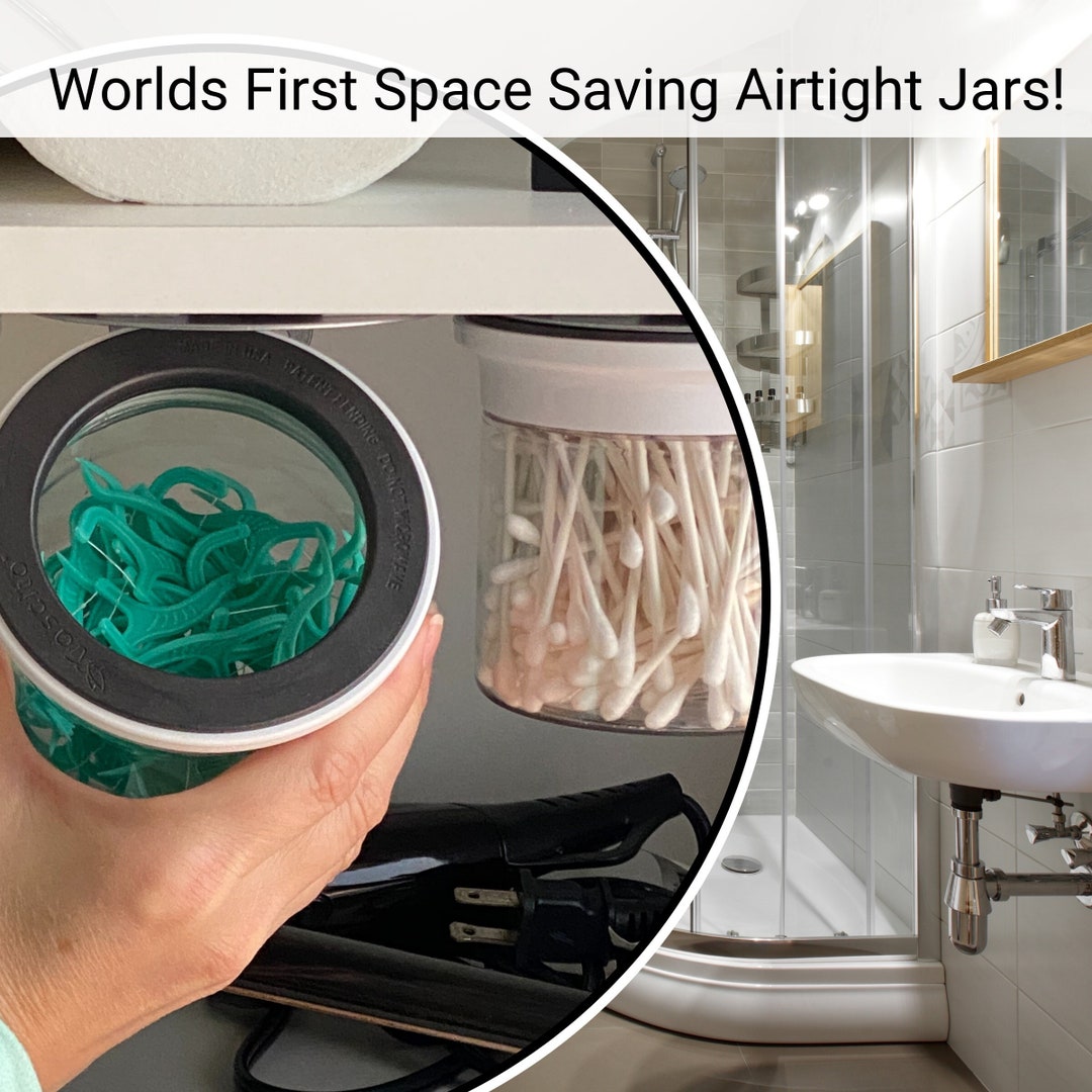 Bathroom Canister Set, Enjoy the Difference of Lidless Airtight Jars