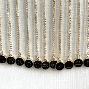 Collar de encanto del zodiaco delicado boho - joyería delicada con colgante del zodiaco