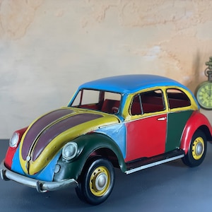 1934 Volkswagen Beetle Rainbow Model Car, Shelf Decor, Home Decor