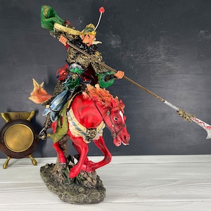 Guan Yu Zisha Statue, 關羽, Romance of the Three Kingdoms Figurine, Emperor Guan