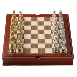 3&quot; Medieval Metallic Chessmen Set Zinc Alloy