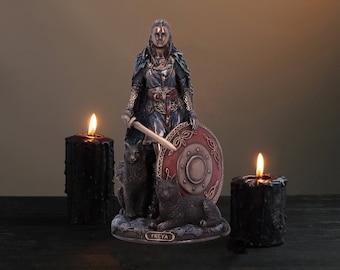 Freya Norse Mythology Goddess Of Beauty and Wisdom Statue, Freyja Figurine, Pagan Altar Sculpture