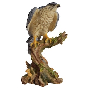 Peregrine Falcon on Branch Decorative Figurine