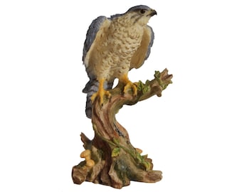 Peregrine Falcon on Branch Decorative Figurine