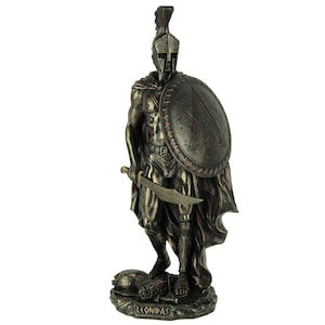 Spartan Warrior King Leonidas Statue, Bronze King Leonidas Figurine