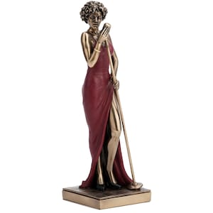 Jazz Band Soloist Singer Women Statue, African American Sculpture, Musical Gift