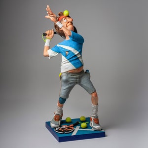 Padel Spieler Figur Statue, Geschenk für Tennisliebhaber, Padel Decor
