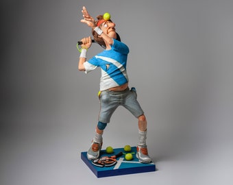 Estatua de figura de jugador de pádel, regalo para los amantes del tenis, decoración de pádel