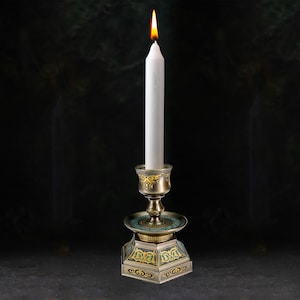 Art Nouveau Hexagonal Base Candle Holder