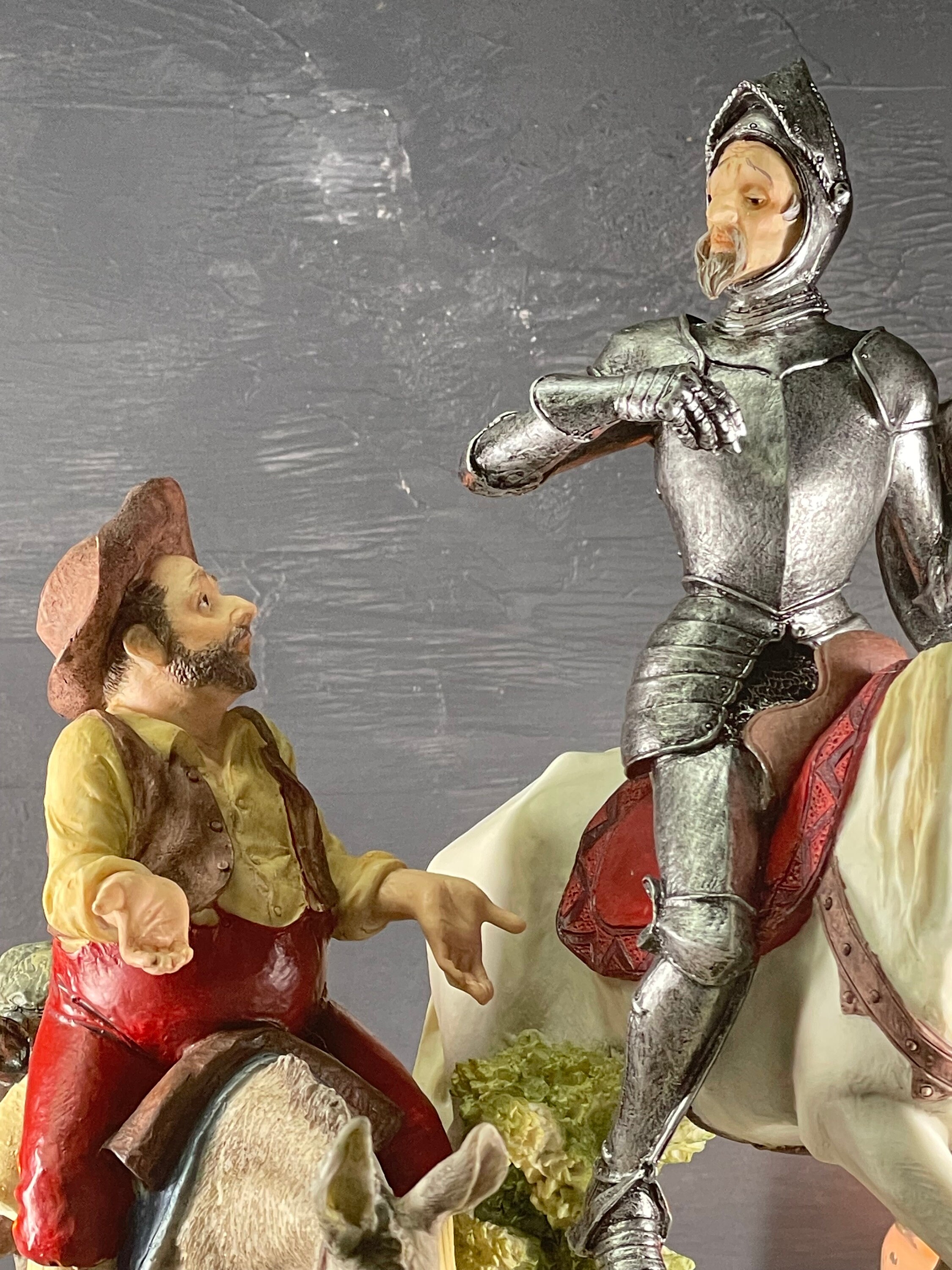 ドン・キホーテとサンチョ・パンサのフィギュア：コールドキャスト樹脂