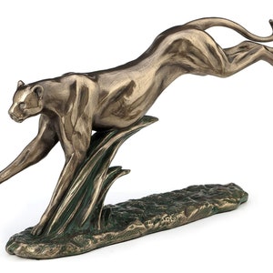 Running Leopard Figurine Statue