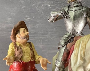 ドン・キホーテとサンチョ・パンサのフィギュア：コールドキャスト樹脂