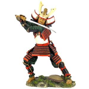 Samurai Warrior in Battle Japanese Statue